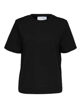Selected Femme SlfEssential SS Boxy Tee Black